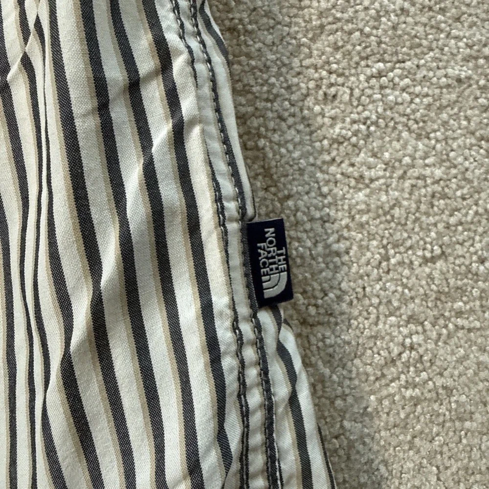 THE NORTH FACE Striped Short Sleeve Shirt Men's Sz XL Snap Button Outdoors Retro